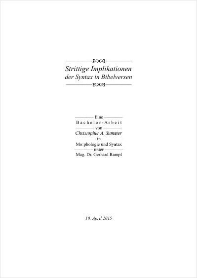 Bible Syntax